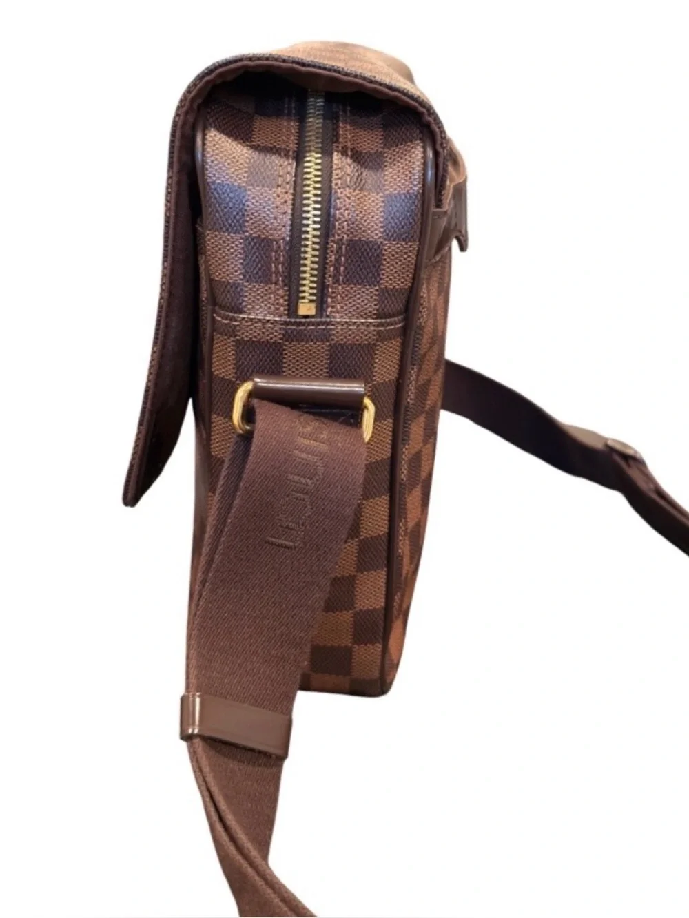 Louis Vuitton Damier Ebene Messenger Bag Crossbody Brown LV Canvas Shoulder Bag